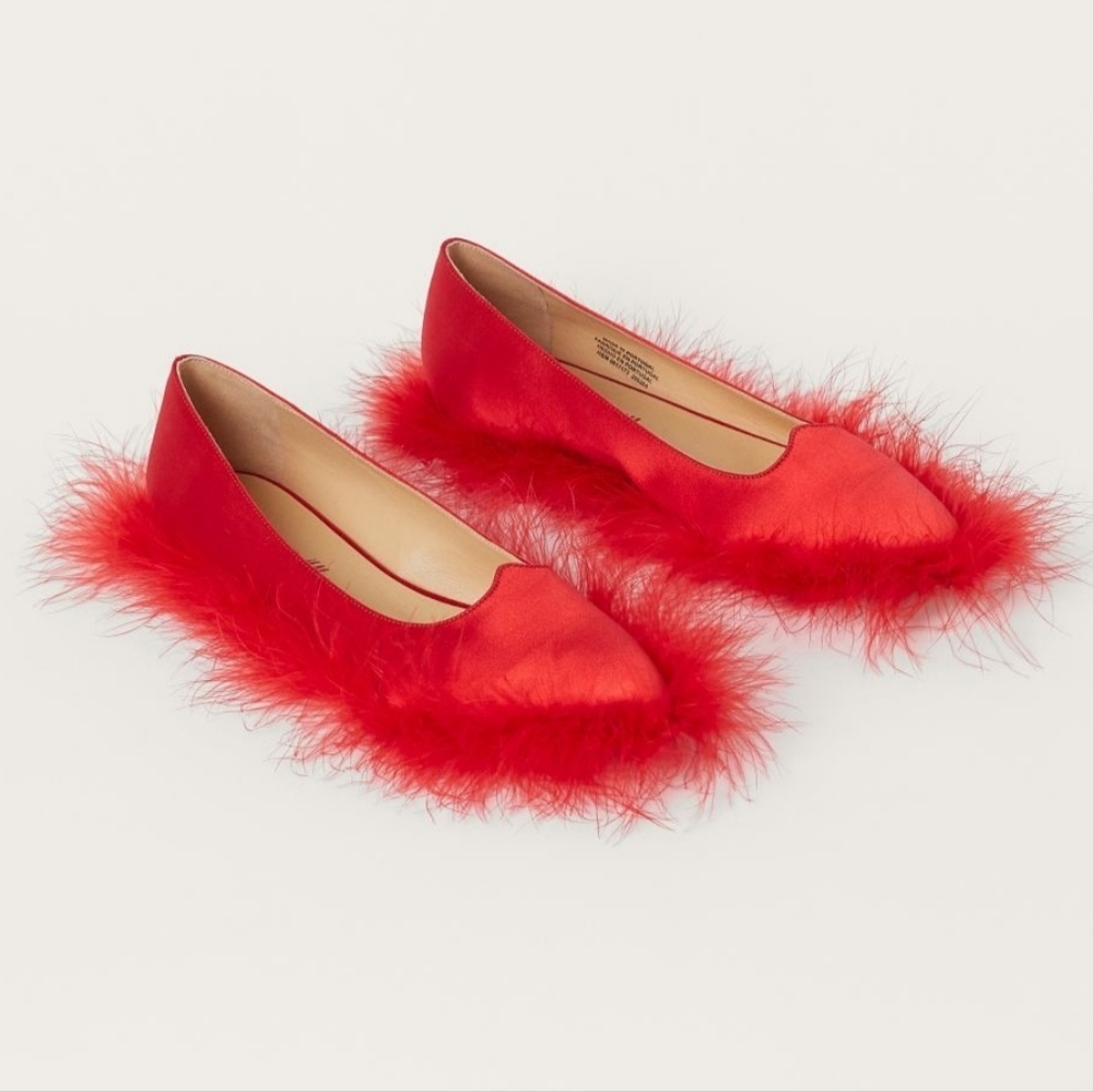 Pointed Flats Red Simone Rocha X H&M